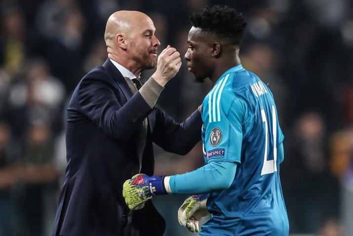 Erik Ten Hag și Andre Onana, în timpul experienței de la Ajax Amsterdam