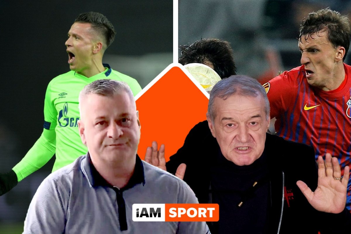 Colaj foto în care apar Ioan Varga, Gigi Becali, Yehven Konoplyanka și Vlad Chiricheș