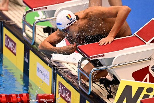 David Popovici, cele mai tari imagini din finala probei de 200 de metri liber de la CM de natație