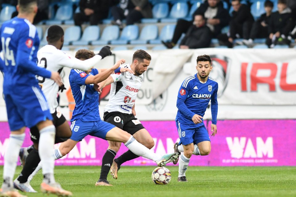 Meciul de fotbal dintre FC Universitatea Cluj si U Craiova 1948, contand pentru SuperLiga Superbet, desfasurat pe Cluj Arena din Cluj-Napoca, sambata 08 aprilie 2023