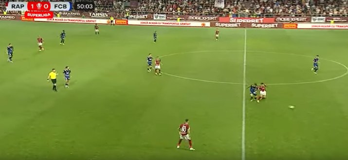 Eroarea lui Iulian Cristea, minutul 51, Rapid - FC Botoșani, 2-2
