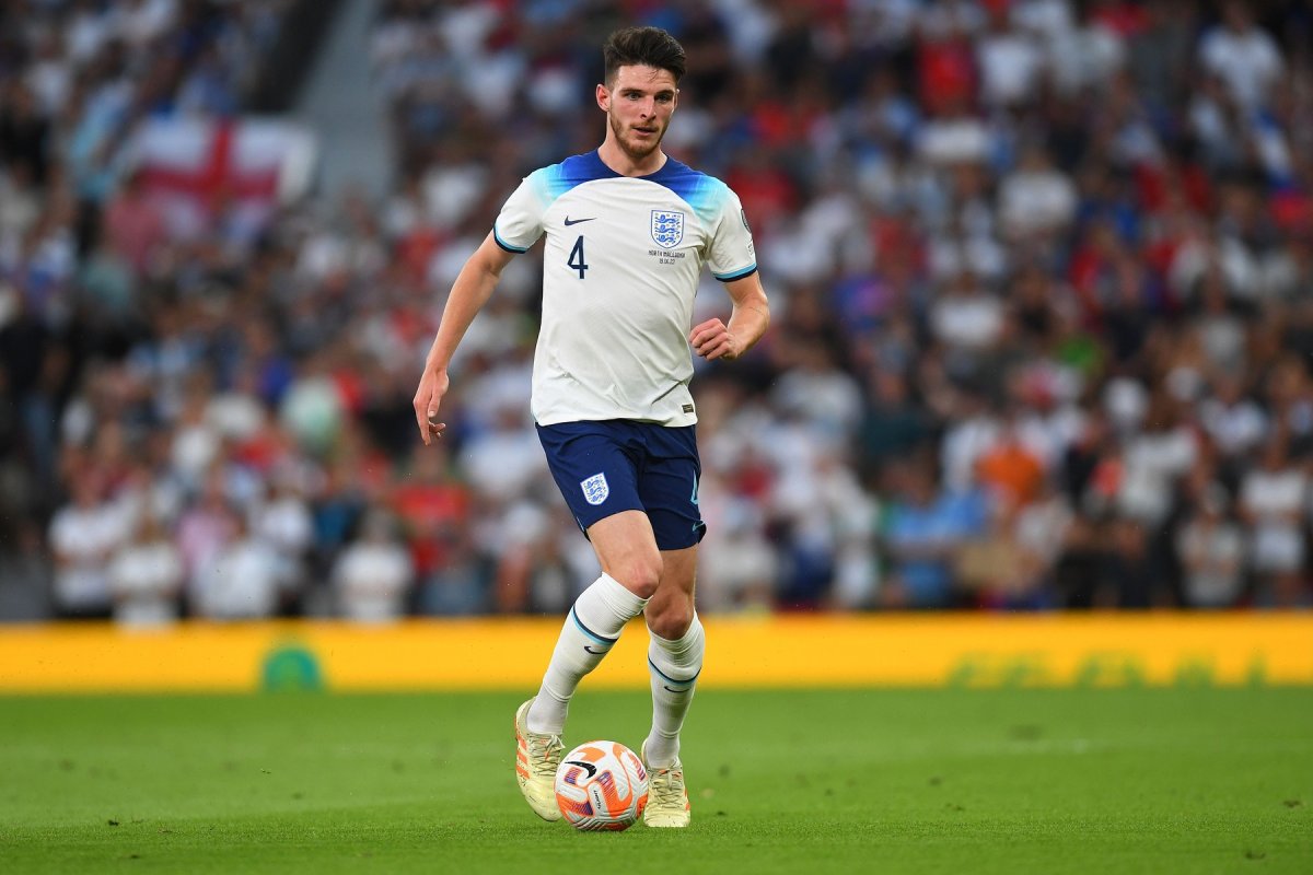 Declan Rice, într-un meci în tricoul reprezentativei engleze