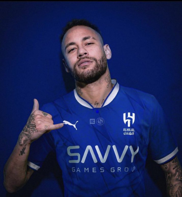 Neymar Jr, în tricoul lui Al-Hilal