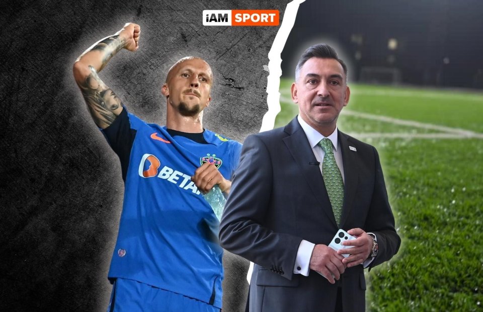 Vlad Chiricheș, fundașul celor de la FCSB, și Ilie Dumitrescu, analist TV