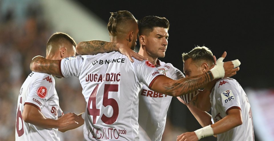 Jucătorii Rapidului la partida cu FC Voluntari