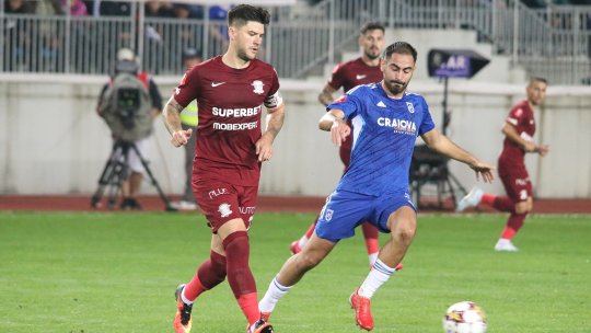 FCU Craiova 1948 - Rapid 3-5. Giuleștenii câștigă după un festival de goluri și urcă pe podiumul Superligii