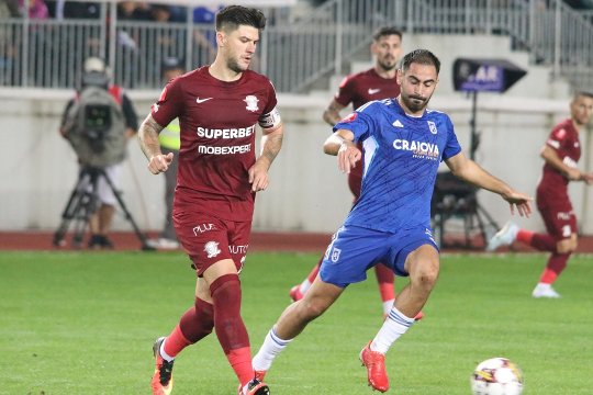 FCU Craiova 1948 - Rapid 3-5. Giuleștenii câștigă după un festival de goluri și urcă pe podiumul Superligii