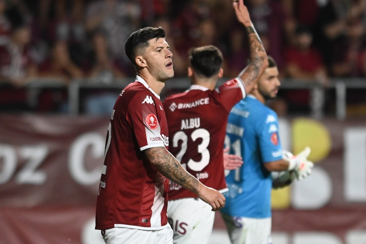 Cristi Săpunaru, unul dintre marcatorii Rapidului în meciul de pe ”Ion Oblemenco”