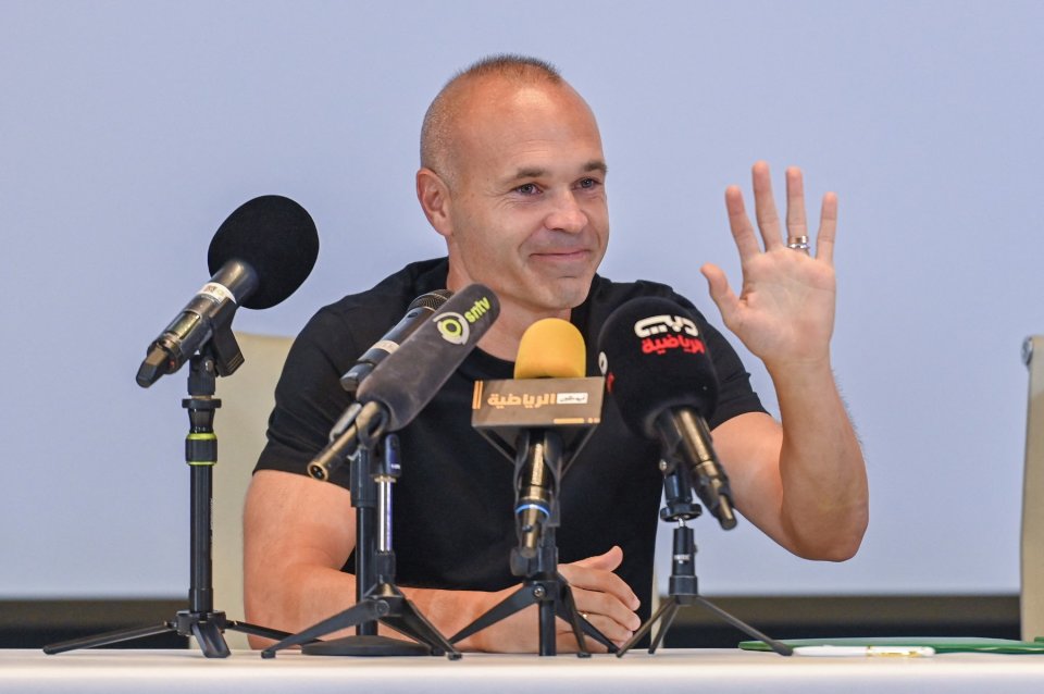 Andres Iniesta, la prezentarea oficială la noul club din cariera sa