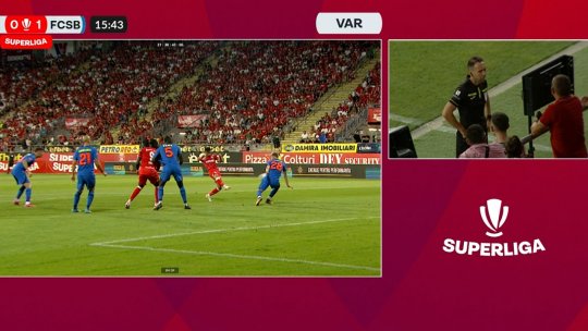 FOTO | Penalty controversat primit de UTA în meciul cu FCSB! Faza în urma căreia George Găman a decis să acorde lovitură de la 11 metri