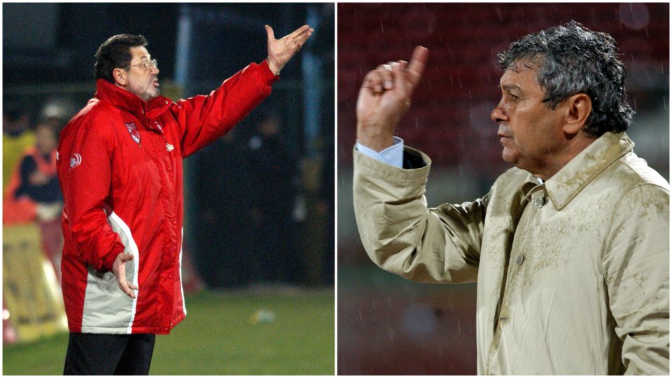 Cornel Dinu și Mircea Lucescu, legați cu ”fire” alb-roșii și vișinii