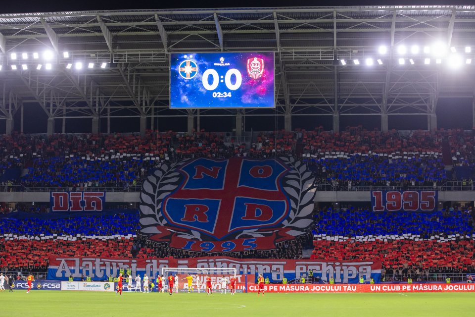 Suporterii FCSB au făcut show în Ghencea