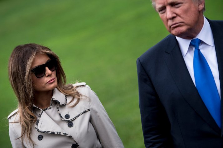 Donald Trump, alături de soția sa, Melania