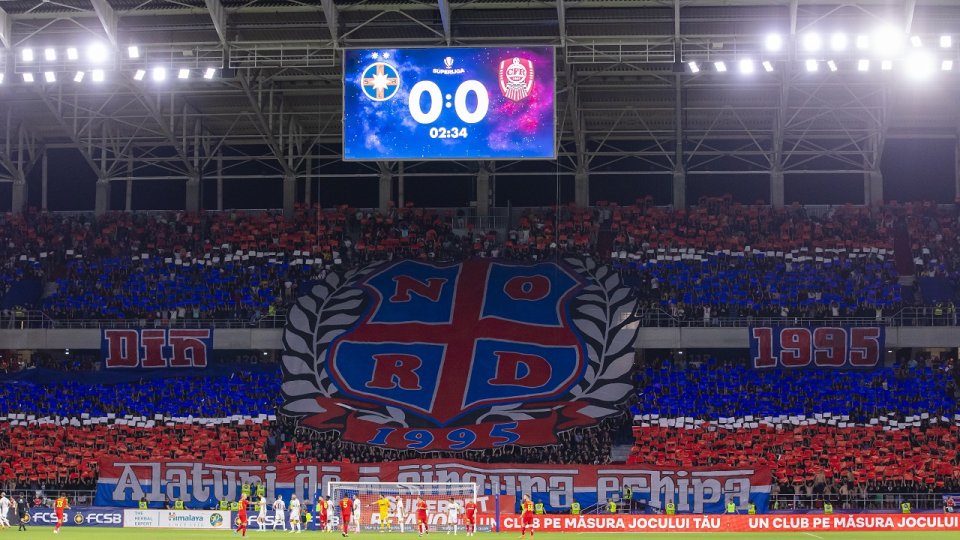 Scenografia fanilor FCSB la derby-ul cu CFR