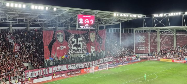 Fanii Rapidului au făcut spectacol la derby-ul cu Dinamo