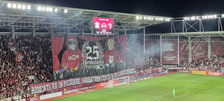 Fanii Rapidului au făcut spectacol la derby-ul cu Dinamo