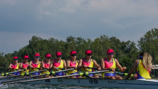 Încă un aur pentru România. Echipajul de opt plus unu feminin a luat medalia la Campionatele Mondiale de canotaj