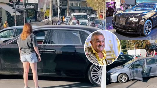 FOTO | Gigi Becali, accident în București cu limuzina de 500.000 de euro! Ce a făcut patronul FCSB și cum a reacționat Mitică Dragomir când a aflat