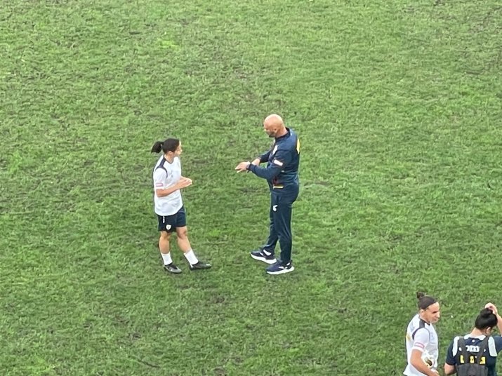 Naționala feminină la antrenamentul oficial înaintea partidei cu Finlanda din Liga Națiunilor, Stadionul Arcul de Truimf, București, 25 septembrie 2023