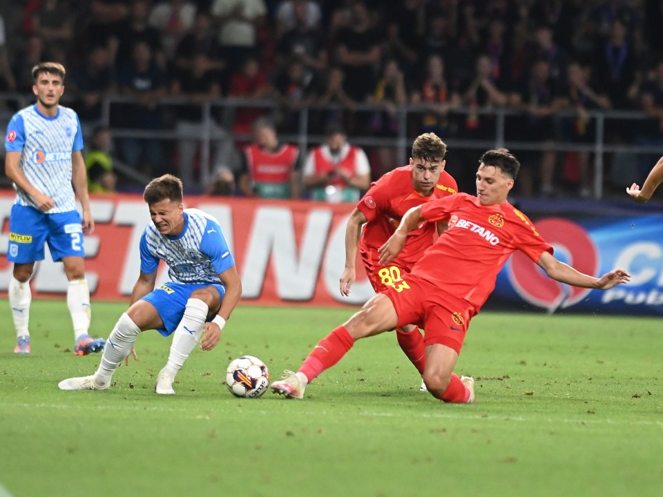 Marian Danciu, Eduard Radaslavescu și Risto Radunovic, FCSB vs. Universitatea Craiova, Superliga Superbet, Stadionul Steaua-Ghencea din București, 2 septembrie 2023