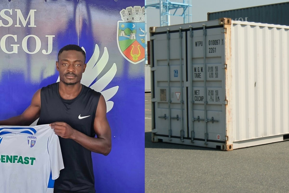 Fotbalistul camerunez care a fost transferat de Viitorul Pandurii Târgu-Jiu, în schimbul unor containere metalice