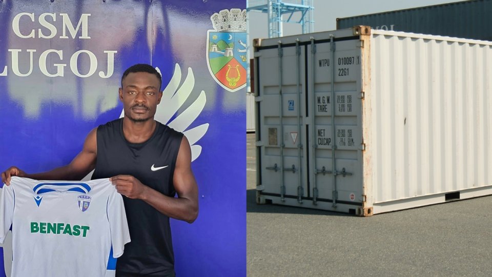 Fotbalistul camerunez care a fost transferat de Viitorul Pandurii Târgu-Jiu, în schimbul unor containere metalice