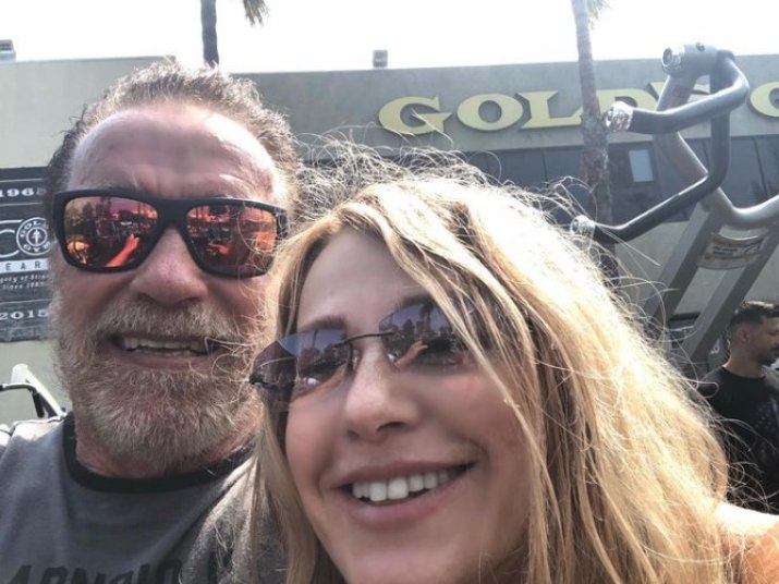 Arnold Schwarzenegger, alături de Nadia Comăneci