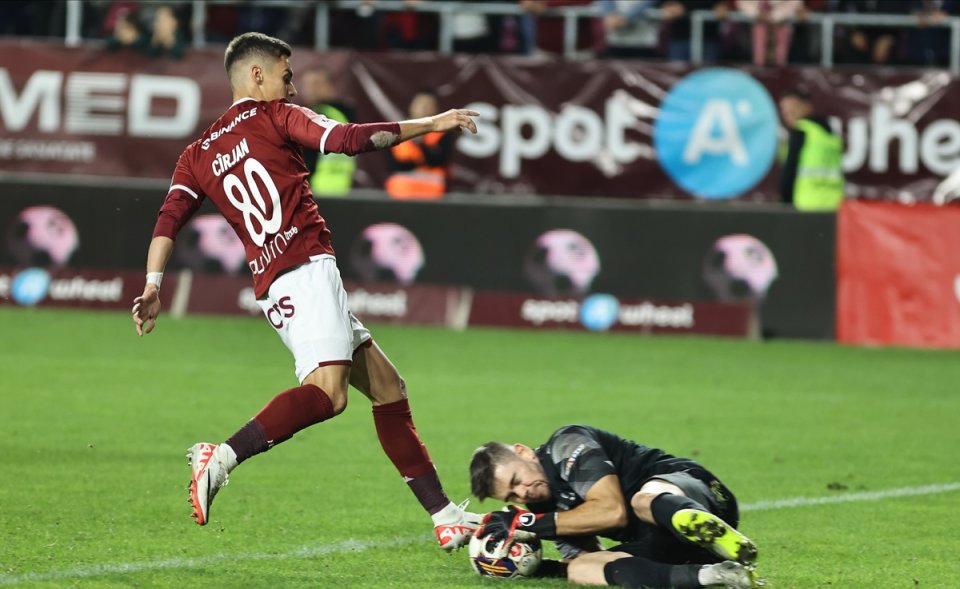 Rapid ocupă locul 3 în Superligă, cu 36 de puncte , la egalitate cu CFR Cluj.