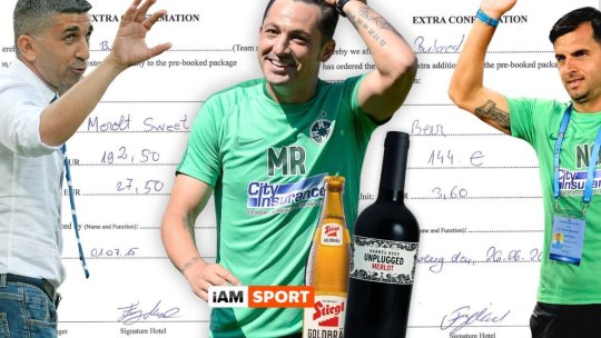 Secretul lui Bachus: 62 de sticle de vin și 114 beri băute în cantonamentul FCSB. iAMsport.ro are chitanțele de la hotel, nepotul lui Becali le neagă: “Nu se poate bea atâta alcool, e inuman!”