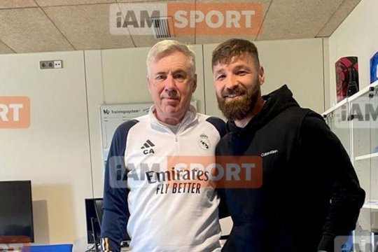De la Steaua la Real Madrid! :) Vali Bărbulescu a fost în vizită la Carlo Ancelotti: ”Vorbea cu noi de parcă eram prieteni”