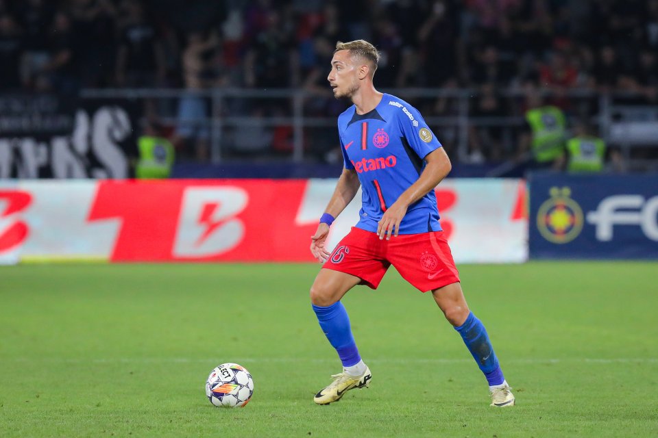 Mihai Lixandru în meciul de fotbal dintre FCSB și Sparta Praga, contând pentru preliminariile UEFA Champions League, desfășurat pe Stadionul Steaua din București, marți 13 august 2024.