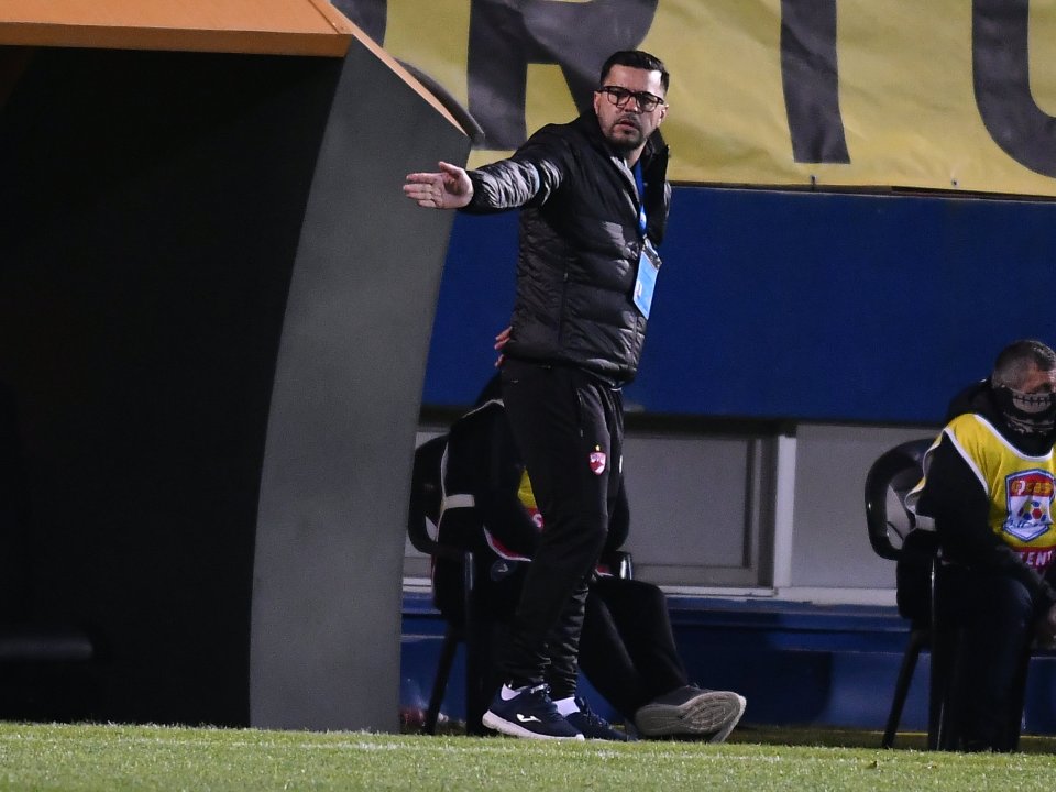 Cosmin Contra reactioneaza in meciul de fotbal dintre FC Viitorul Constanta si Dinamo Bucuresti, contand pentru Liga 1 Casa Pariurilor, desfasurat fara spectatori pe Stadionul Central al Academiei Gheorghe Hagi din Ovidiu, duminica 8 noiembrie 2020