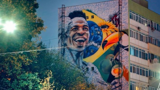 Cum a ajuns o pictură cu Vinicius Jr. pe un bloc din Sectorul 4: ”Un mesaj de pace și de unitate”