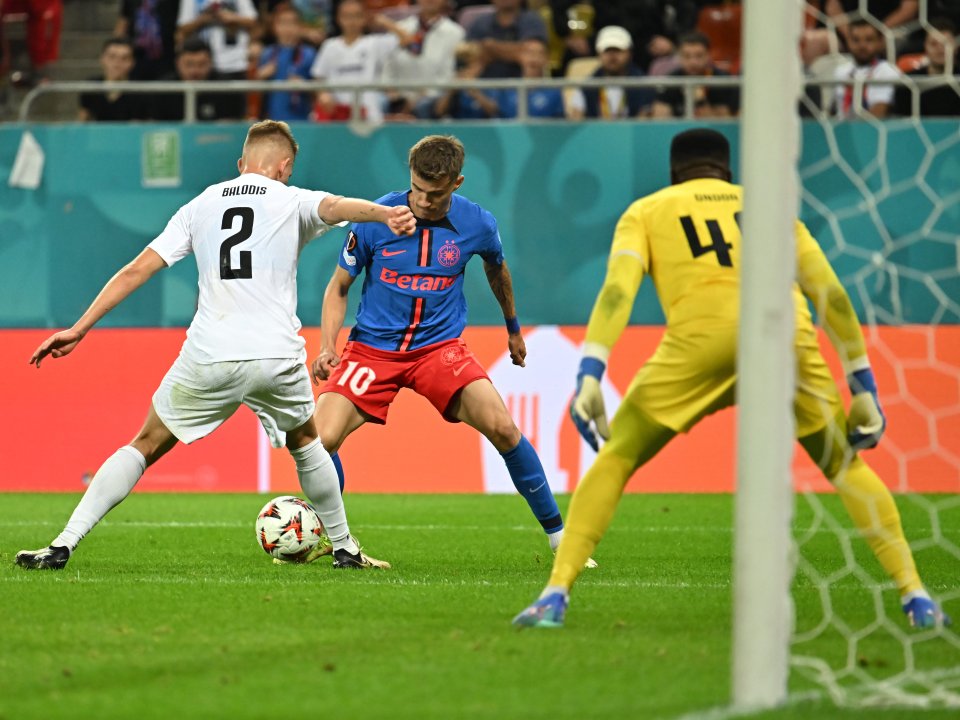 Octavian George Popescu in meciul dintre FCSB si RFS, din cadrul UEFA Europa League, desfasurat pe Arena Nationala din Bucuresti, joi 26 septembrie 2024