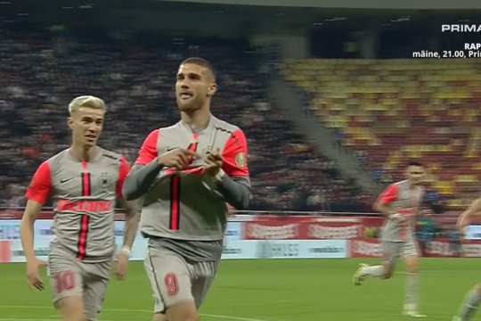 Daniel Bîrligea, gol din foarfecă în Dinamo - FCSB! Execuție de geniu a noului preferat al lui Gigi Becali