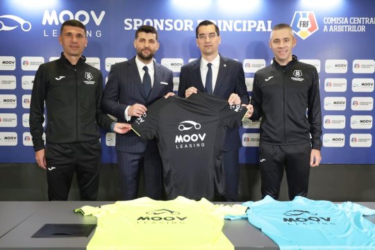 Moov Leasing și Federația Română de Fotbal anunță semnarea unui parteneriat pentru susținerea arbitrajului românesc