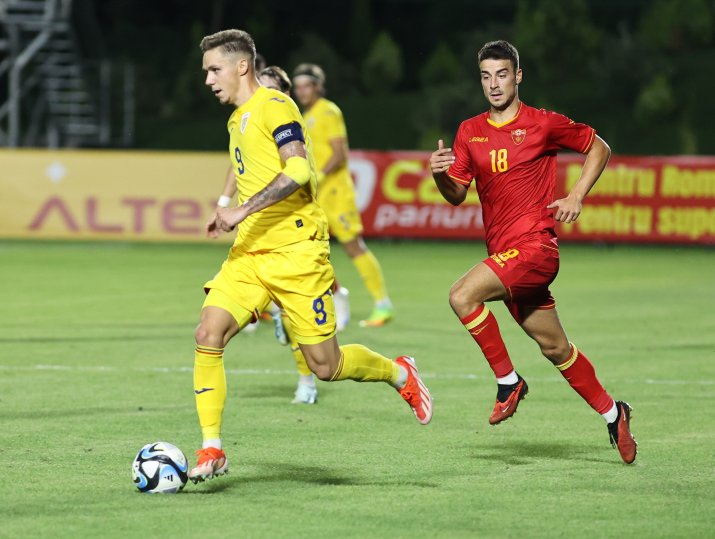 Louis Munteanu a debutat pentru naționala României în meciul cu Belarus, din preliminariile Euro 2024