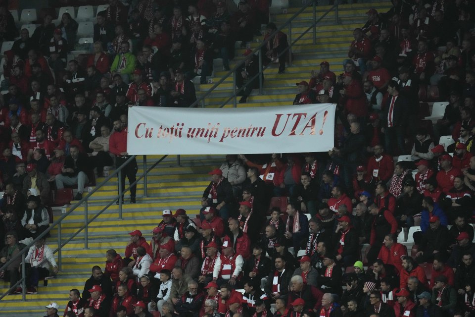 Banner afișat de cei de la UTA Arad