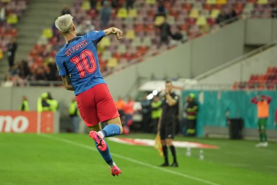 Tavi Popescu, gol superb în FCSB - Gloria Buzău. Cui i-a dedicat reușita
