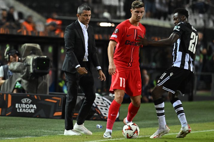 Răzvan Lucescu, pe bancă la meciul PAOK-FCSB