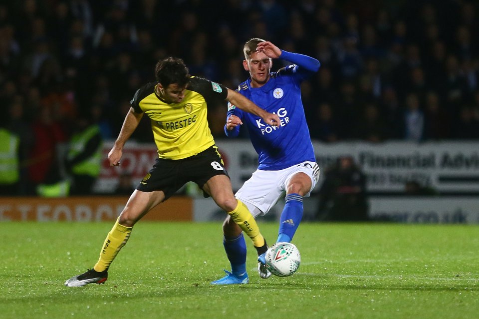 Filip Benkovic, într-o partidă pentru Leicester City