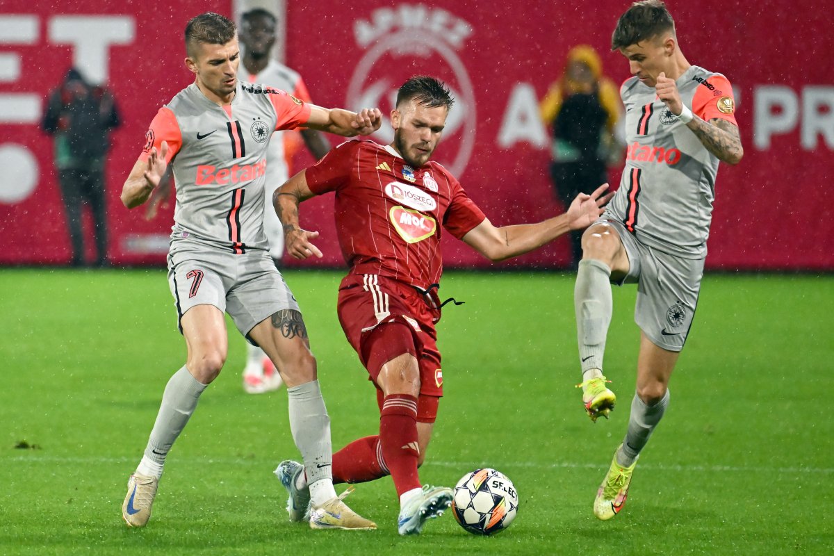 Florin Tănase, Denis Gratian Harut si Octavian George Popescu in meciul dintre Sepsi OSK Sfantu Gheorghe si FCSB, contand pentru Superliga Superbet, desfasurat pe Sepsi Arena din Sfantu Gheorghe, duminica 29 septembrie 2024