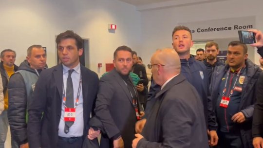 Aproape de bătaie la vestiare, după România - Kosovo! Imaginile cu tensiunea uriașă: căpitanul oaspeților, calmat cu greu