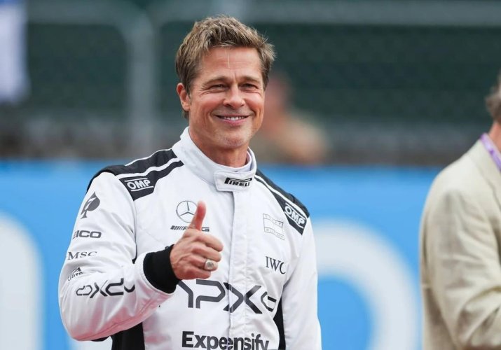 Au apărut imaginile cu ”accidentul” suferit de Brad Pitt, la Formula 1. Cum a fost surprins celebrul actor american