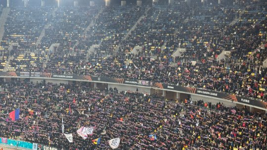 Spectacol în tribunele Arenei Naționale, la FCSB - Olympiakos. Mii de greci au venit să-și susțină echipa favorită