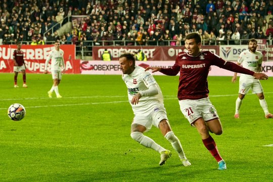 Rapid - Hermannstadt 1-0. Victorie cu emoții pentru giuleșteni, care au evoluat jumătate de oră în superioritate numerică