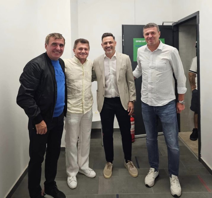 Arcadie Zaporojanu, împreună cu Gică Hagi, Mirel Rădoi și Daniel Oprița
