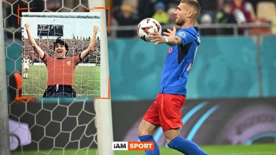 Daniel Bîrligea l-a imitat pe Victor Pițurcă după golul înscris în FCSB - Midtjylland. Eroare uriașă a danezilor