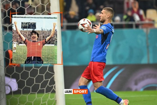 Daniel Bîrligea l-a imitat pe Victor Pițurcă după golul înscris în FCSB - Midtjylland. Eroare uriașă a danezilor