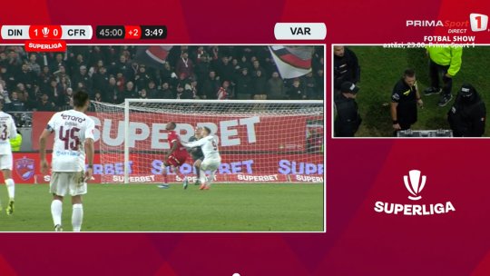 CFR Cluj, gol controversat în fața lui Dinamo! Verdictul specialistului după reușita lui Louis Munteanu